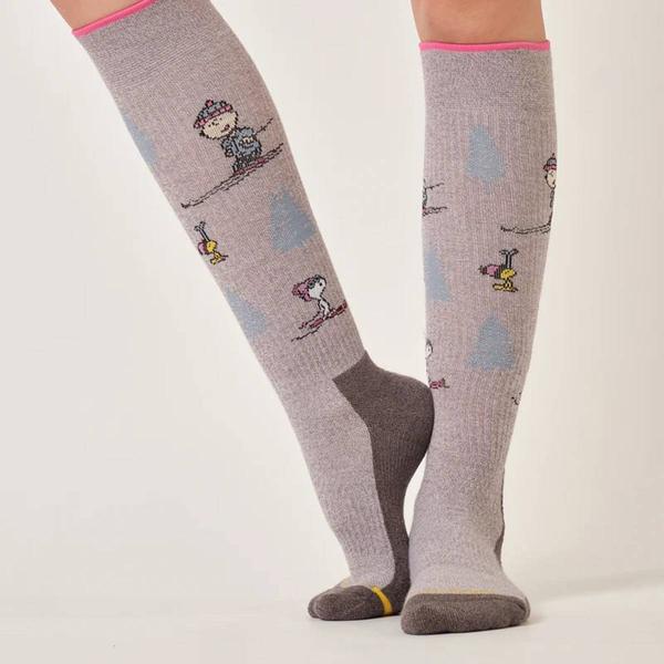 Womens Dr. Motion Peanuts Ski Compression Knee High Socks