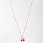Ashley Gold-Tone Cherry Charm Pendant Necklace - image 1