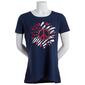 Womens North River Short Sleeve Crew Neck Peace Flag Graphic Tee - image 1