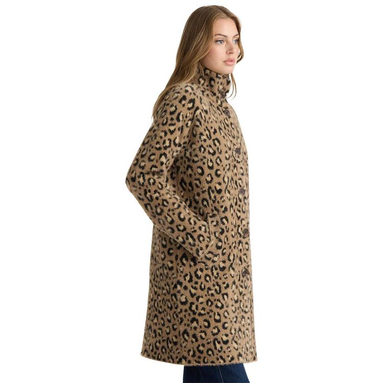 Plus Size NVLT Cheetah Eyelash Raglan Sleeve Coatigan