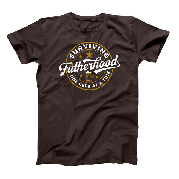 Mens Surviving Fatherhood One Beer at a Time Graphic Tee - image 