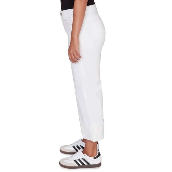 Womens Ruby Rd. Renaissance Romance Cuffed Wide Leg Jeans