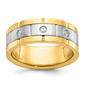 Mens Gentlemens Classics(tm) 14kt. Two Tone 1/6ctw. Diamond Ring - image 1