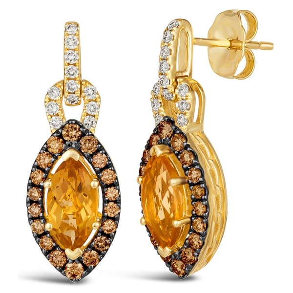 Le Vian(R)  Cinnamon Citrine(R) & Chocolate Diamonds(R) Earrings - image 