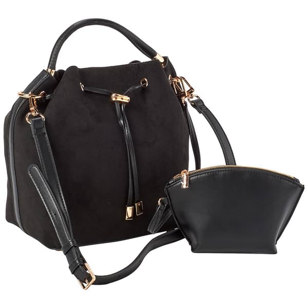 Anne Klein Medium Bucket Crossbody w/ Zipper Pocket