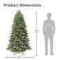 Puleo International 6.5ft. Pre-Lit Slim Noble Fir Christmas Tree - image 6