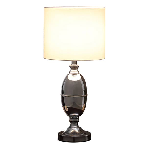 HomeRoots 25in. Silver Metal Urn Table Lamp