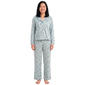 Petite Jessica Simpson Long Sleeve Roses Notch Collar Pajama Set - image 1