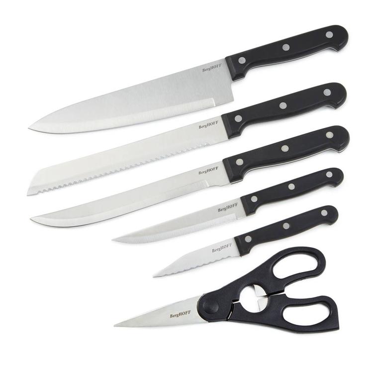 BergHOFF Pica Stainless Steel 7pc. Knife Block Set