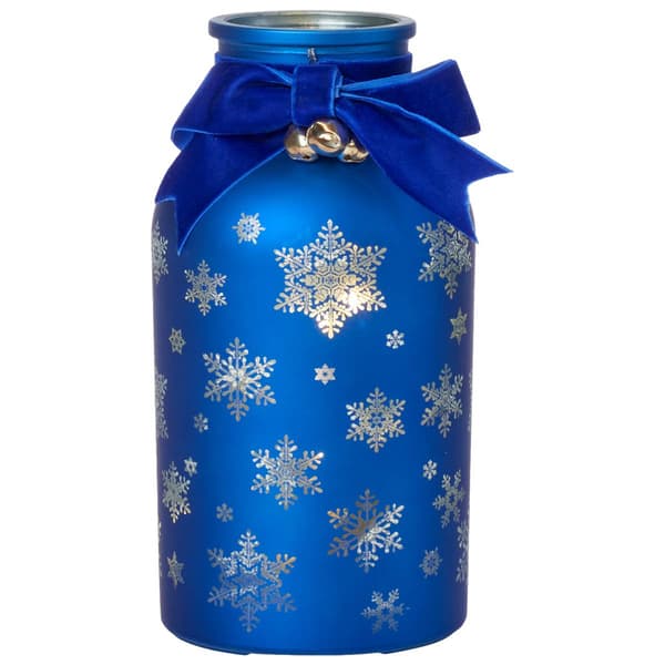 Transpac Blue Snowflake Jar - image 