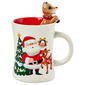 R Squared Rudolph & Santa Christmas Morning Mug - image 1
