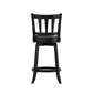 HH2 Home Presque Isle Black Wood Counter Height Swivel Stool - image 5