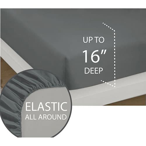 Swift Home Ultra-Soft Single Fitted Sheet w/ Deep Pockets