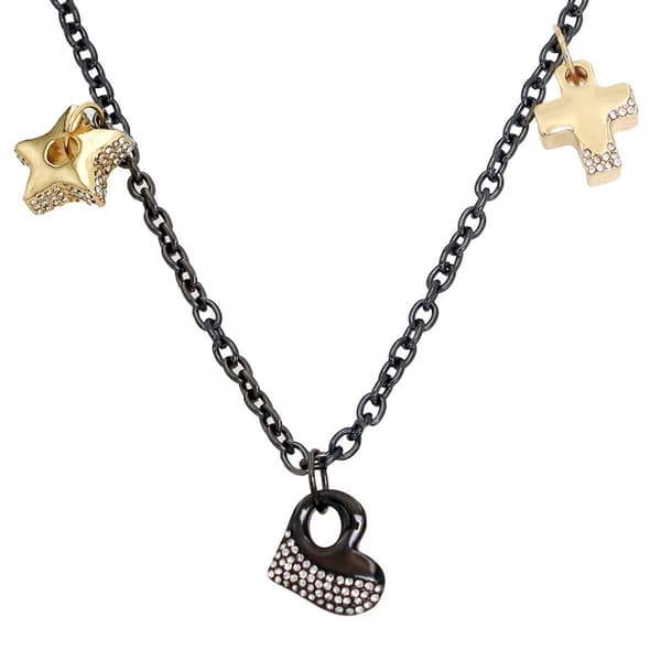 Steve Madden Puffy Charm Collar Pendant Necklace