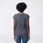 Petite Preswick & Moore Stripe Side Ruching Tee - image 2