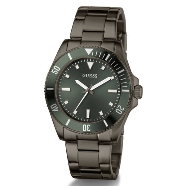 Mens Guess Green Sunray Dial Analog Watch - GW0968G3