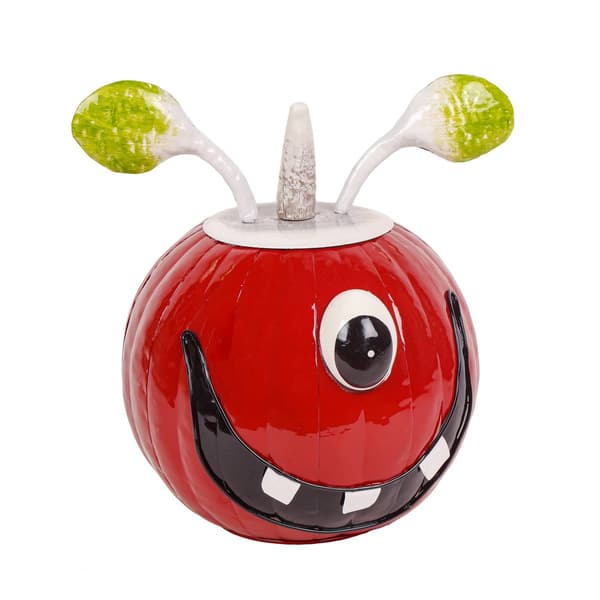 National Tree 11in. Halloween Single Eye Metal Pumpkin Décor