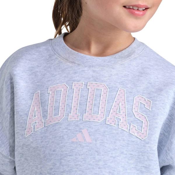 Girls (4-6x) adidas® Oversized Heather Crew w/ Rib Flare Pants