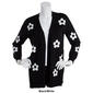 Womens Hannah & Gracie Long Sleeve Flower Cardigan - image 5