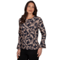 Womens Emaline Country Code Long Flounce Sleeve Paisley Blouse - image 3