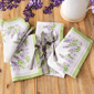 Threadmade Lilac Garden Floral Dinner Napkins - Set of 4 - image 3