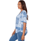 Womens Ruby Rd. French Riviera Elbow Sleeve Patchwork Henley Tee - image 10