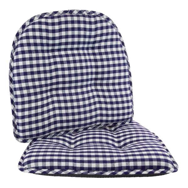 Klear Vu The Gripper&#40;R&#41; 2pc. Gingham Tufted Chair Cushion Set - image 