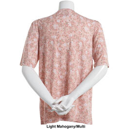 Petite Architect&#174; Mini Floral Elbow Puff Sleeve Top