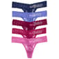 Juniors Juicy Couture 5pk. Rhinestone Thong Panties JC9889-5PKEM - image 2