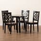 Baxton Studio Rava Two-Tone Dark Brown Wood 5pc. Dining Set - image 8