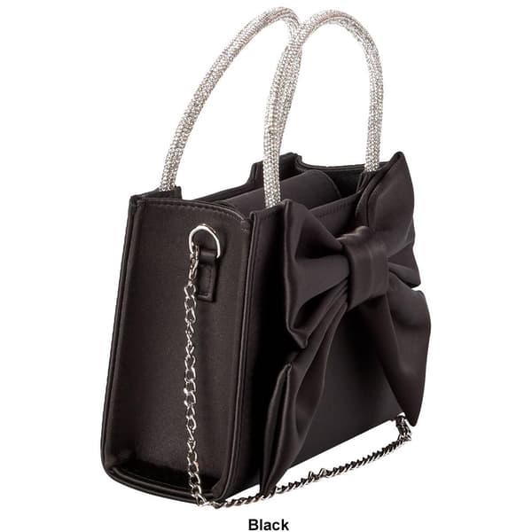 D''Margeaux Satin Bow Top Handle Clutch