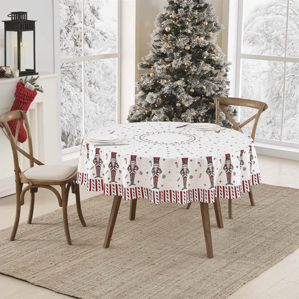 Avanti Linens Nutcracker Candy Tablecloth