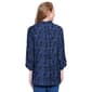 Plus Size Ali Miles Roll Tab Sleeve Abstract Button Front Blouse - image 2
