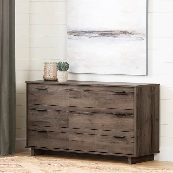 South Shore Fynn Fall Oak 6-Drawer Double Dresser