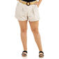 Juniors Plus No Comment Madison Paperbag Cotton Shorts - image 1
