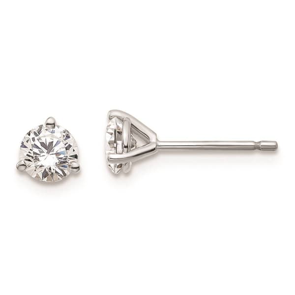 Pure Fire 14kt. White Gold Lab Grown 2/3ctw. Diamond Earrings - image 
