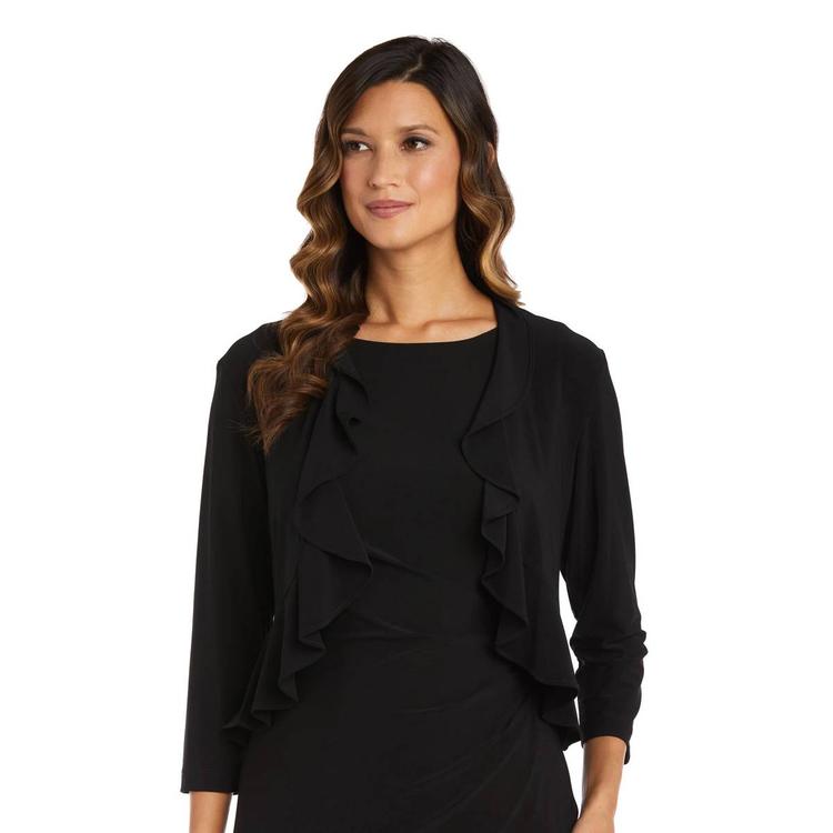 Womens R&M Richards Ity Ruffle Edge Shrug