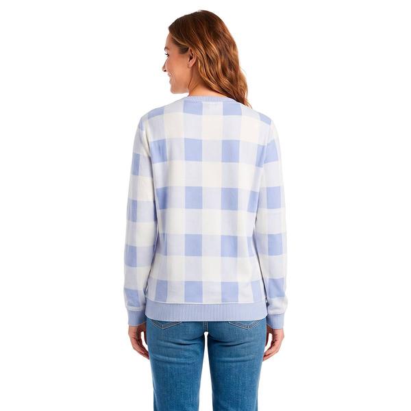Womens Emily Daniels Long Sleeve Pullover Hacci Sweater - Grey