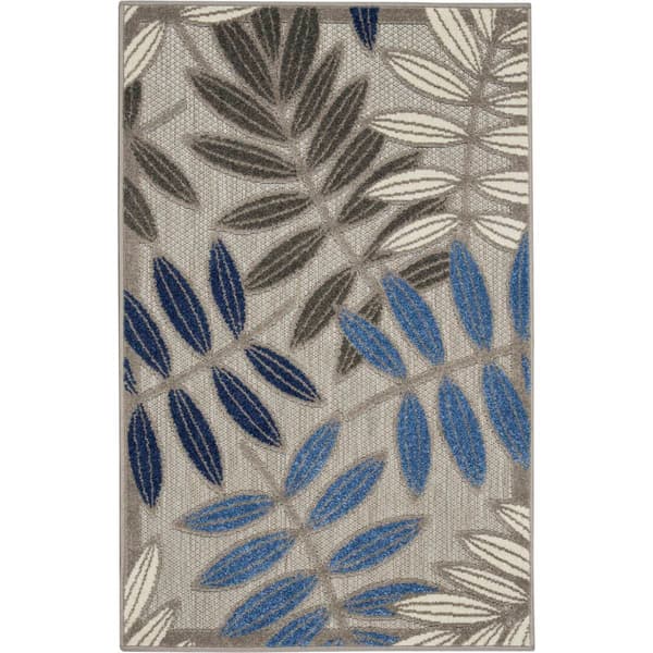Nourison Aloha Large Leaf Print Indoor/Outdoor Area Rug