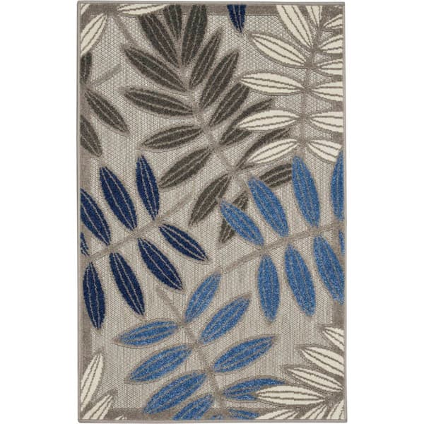 Nourison Aloha Large Leaf Print Indoor/Outdoor Area Rug - image 