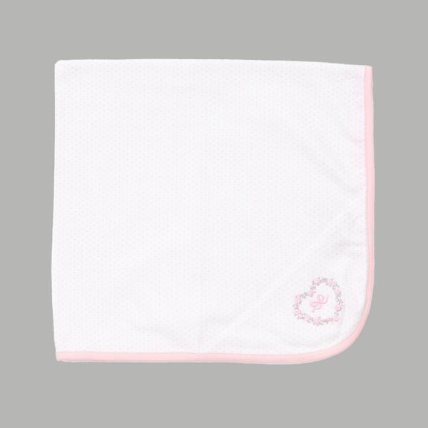 Little Me&#40;R&#41; Thank Heaven Light Pink Receiving Blanket - image 