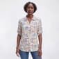 Womens Emily Daniels Elbow Sleeve Scenic Patchwork Blouse - image 1