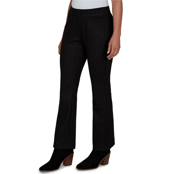 Womens Emaline Country Code Plaid Kick Flare Pull On Pants