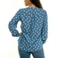 Womens Zac & Rachel Roll Tab Sleeve All Over Heart Blouse - image 2