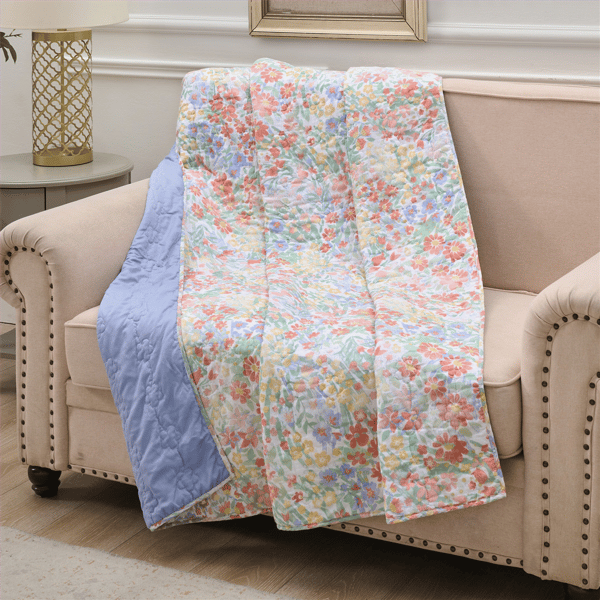 Greenland Home Fashions™ Alice Pastel Floral Meadow Throw Blanket