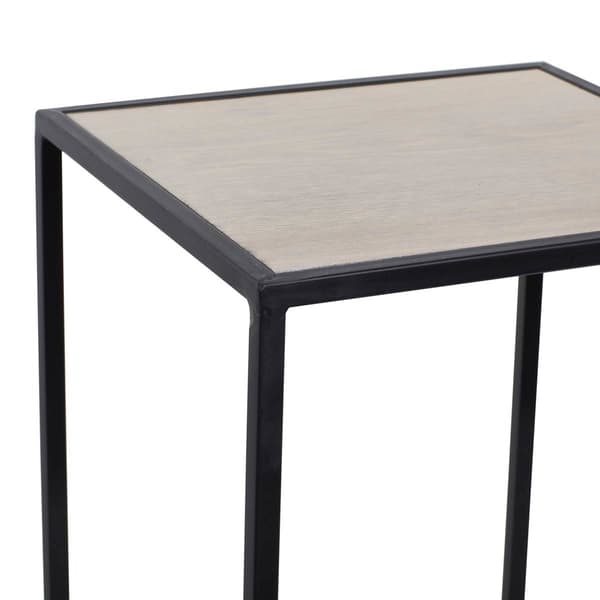 9th & Pike&#174; Black Metal Contemporary Accent Table - Set of 2