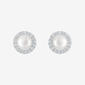 Gemstone Classics™ Lab Grown Sapphire Pearl Button Stud Earrings - image 2