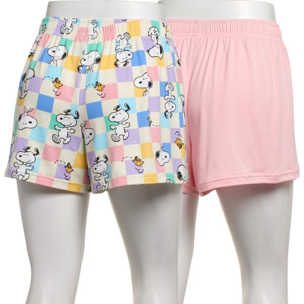 Juniors Peanuts 2pk Pajama Shorts