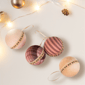 Northlight 4pc. Plaid & Striped Christmas Ball Ornaments - image 3
