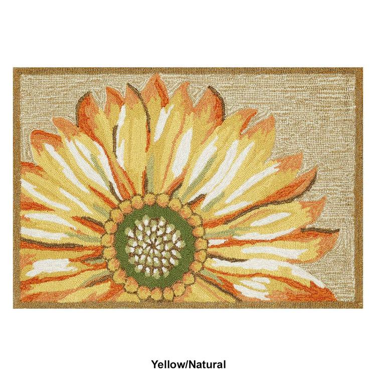 Liora Manne Frontporch Sunflower Rectangular Accent Rug
